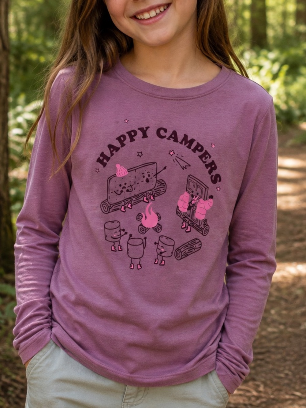 Cat & Jack ‘Happy Campers' Long-Sleeve Graphic Tee